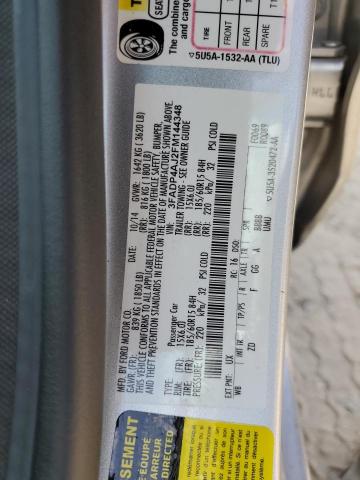 2015 FORD FIESTA S - 3FADP4AJ2FM144348