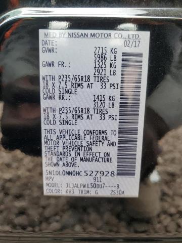 VIN 5N1DL0MN0HC527928 2017 Infiniti QX60 no.12