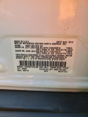 2015 MITSUBISHI OUTLANDER - 4A4AP4AU5FE004946