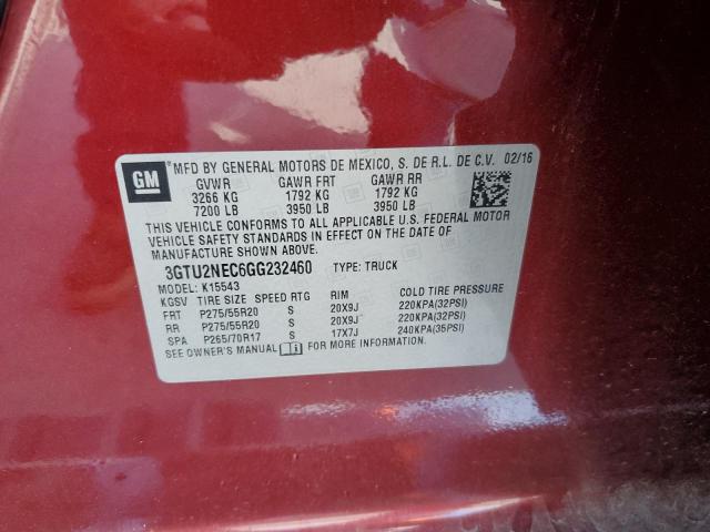 2016 GMC SIERRA K15 - 3GTU2NEC6GG232460