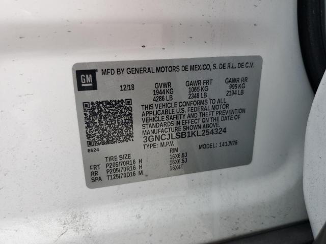 2019 CHEVROLET TRAX 1LT - 3GNCJLSB1KL254324