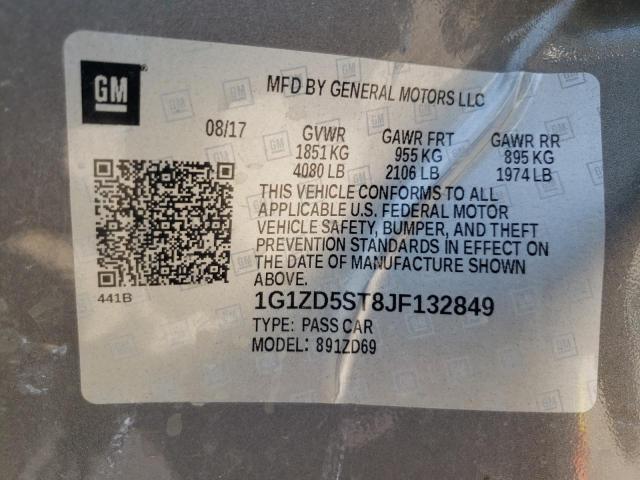 2018 CHEVROLET MALIBU LT - 1G1ZD5ST8JF132849
