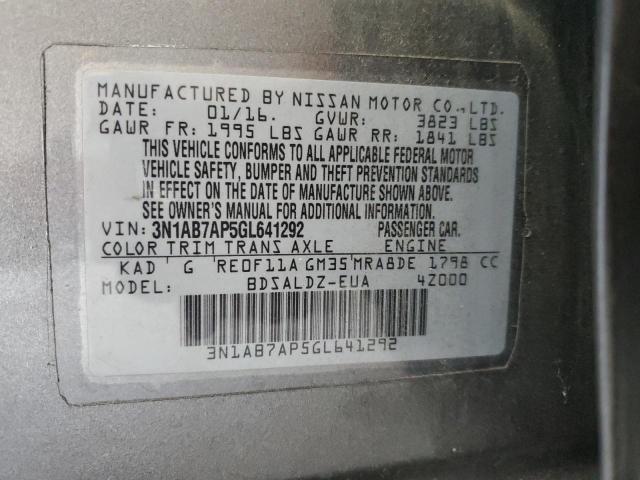 2016 NISSAN SENTRA S - 3N1AB7AP5GL641292