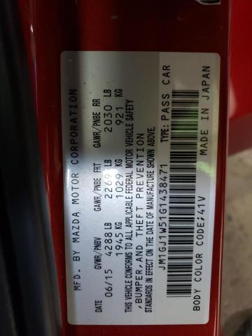 2016 MAZDA 6 GRAND TO - JM1GJ1W51G1438471