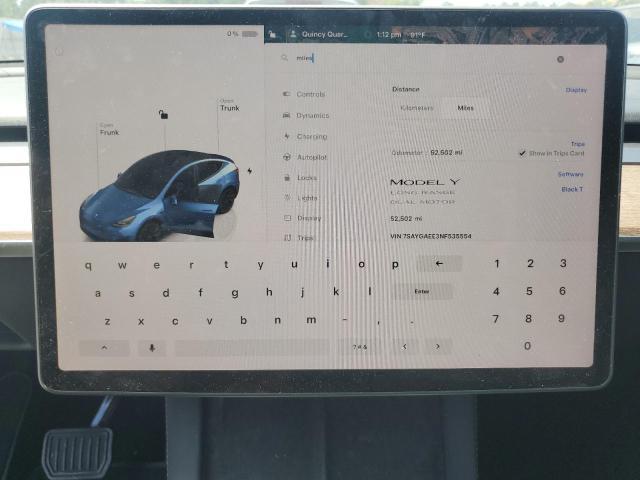 2022 TESLA MODEL Y - 7SAYGAEE3NF535554