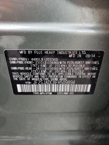 2015 SUBARU FORESTER 2 - JF2SJADC8FH509894