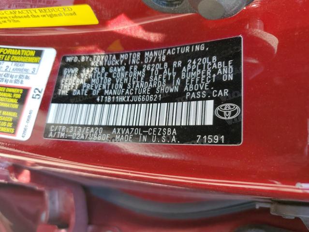 2018 TOYOTA CAMRY L - 4T1B11HKXJU660621