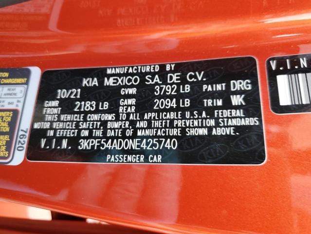 2022 KIA FORTE GT L - 3KPF54AD0NE425740