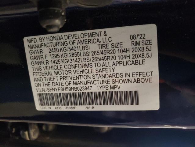 2022 HONDA PASSPORT E - 5FNYF8H59NB023947