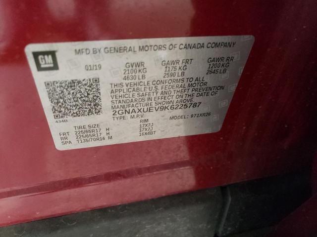 2019 CHEVROLET EQUINOX LT - 2GNAXUEV9K6225787