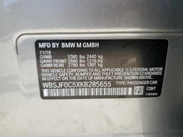 VIN WBSJF0C5XKB285655 2019 BMW M5 no.13