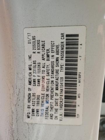 2017 HONDA ACCORD EXL - 1HGCR2F87HA154109