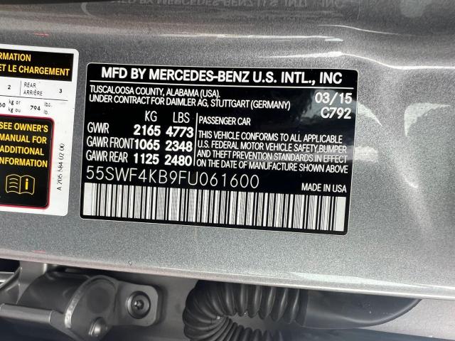 VIN 55SWF4KB9FU061600 2015 Mercedes-Benz C-Class, 3... no.10