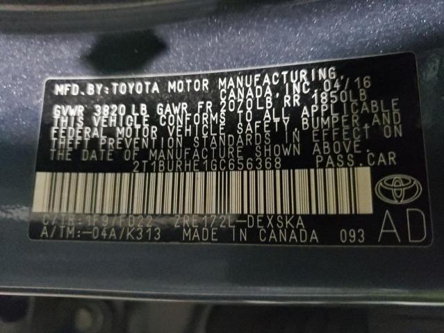 2016 TOYOTA COROLLA L - 2T1BURHE1GC656368