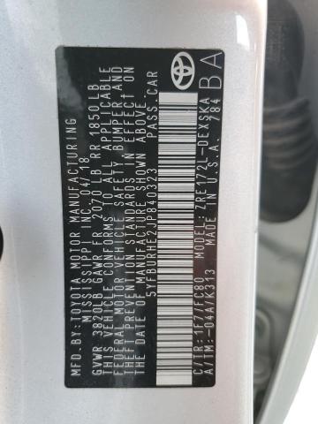 2018 TOYOTA COROLLA L - 5YFBURHE2JP840323