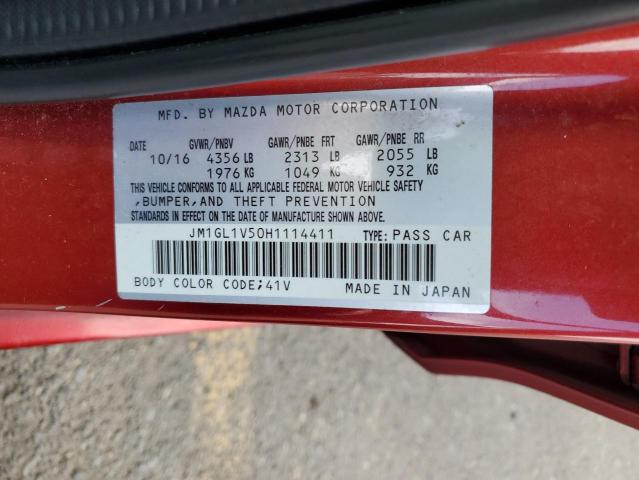 2017 MAZDA 6 TOURING - JM1GL1V50H1114411