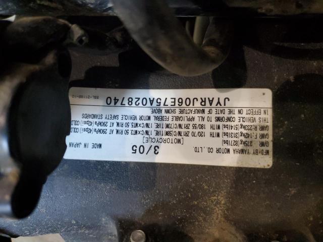 2005 YAMAHA YZFR6 L JYARJ06E75A028740