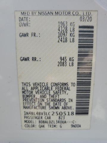 2020 NISSAN ALTIMA S - 1N4BL4BV3LC250518