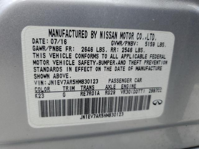 2017 INFINITI Q50 PREMIU - JN1EV7AR5HM830123