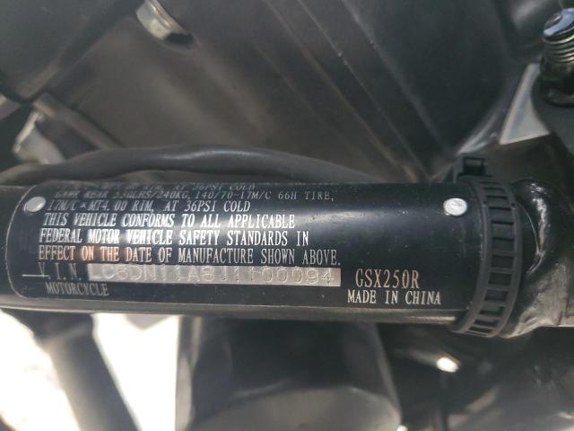 2018 SUZUKI GSX250R LC6DN11A8J1100094