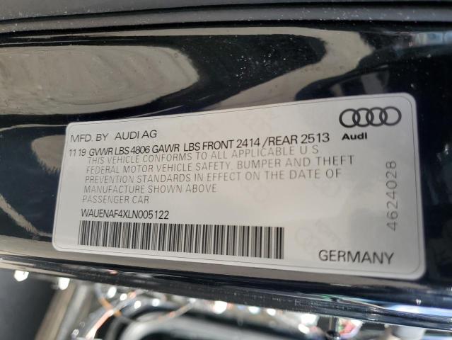 2020 AUDI A4 PREMIUM - WAUENAF4XLN005122