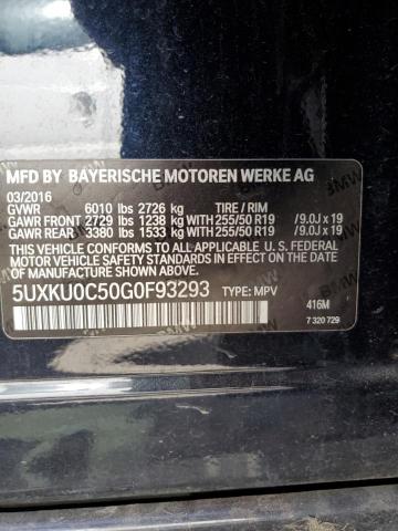 VIN 5UXKU0C50G0F93293 2016 BMW X6, Sdrive35I no.12