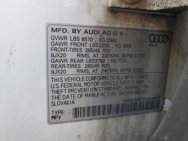 2017 AUDI Q7 PREMIUM - WA1LAAF71HD019028