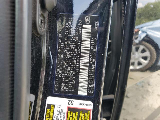 2019 TOYOTA CAMRY L - 4T1B11HKXKU824743