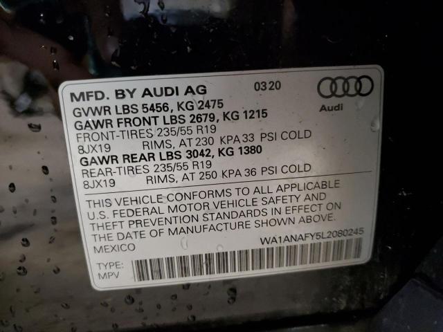 VIN WA1ANAFY5L2080245 2020 Audi Q5, Premium no.13