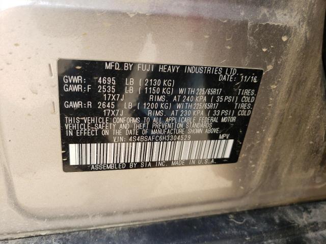 VIN 4S4BSAFC6H3304529 2017 Subaru Outback, 2.5I Pre... no.13