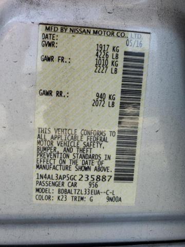 2016 NISSAN ALTIMA 2.5 - 1N4AL3AP5GC235887