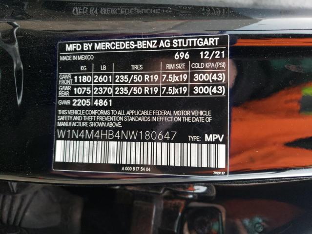 2022 MERCEDES-BENZ GLB 250 4M - W1N4M4HB4NW180647