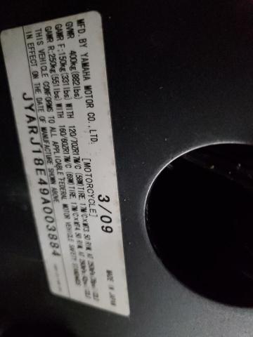 2009 YAMAHA FZ6 R JYARJ18E49A003884