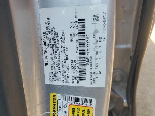 VIN 3FA6P0H72GR352102 2016 Ford Fusion, SE no.12