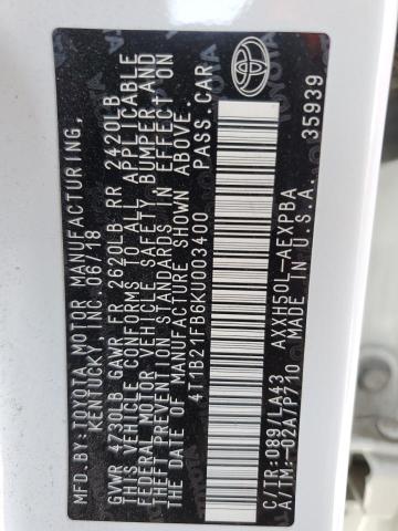 2019 TOYOTA AVALON XLE - 4T1B21FB6KU003400