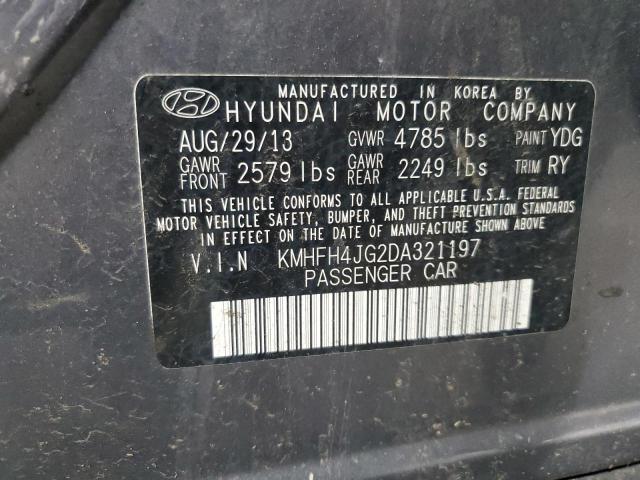 VIN KMHFH4JG2DA321197 2013 HYUNDAI AZERA no.12