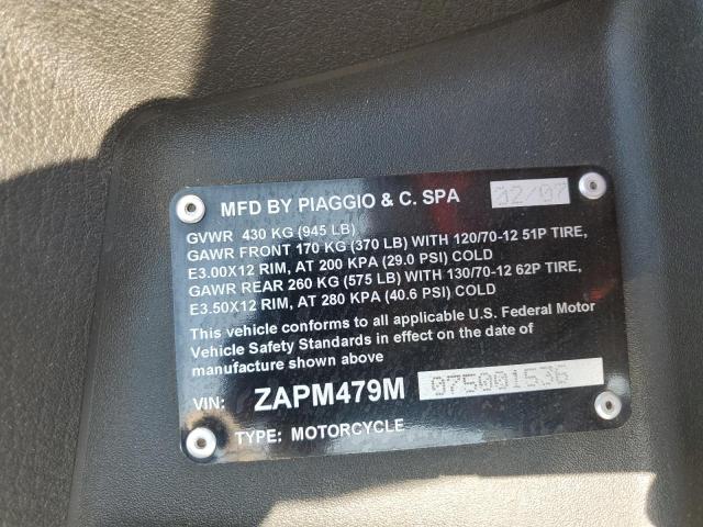2007 PIAGGIO MP3 - ZAPM479M075001536