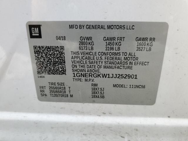 2018 CHEVROLET TRAVERSE L - 1GNERGKW1JJ252901