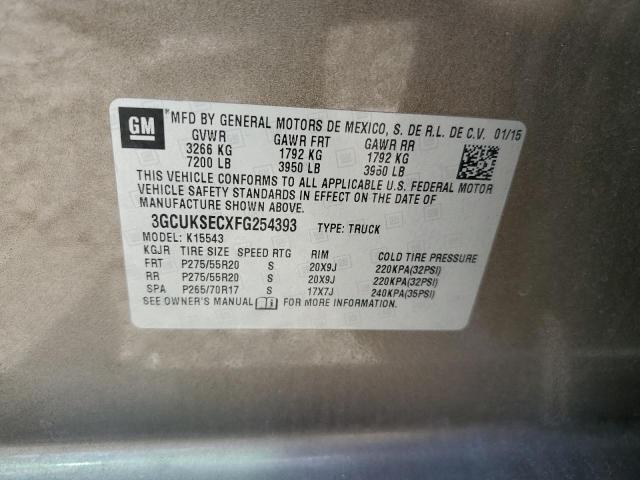 2015 CHEVROLET SILVERADO - 3GCUKSECXFG254393