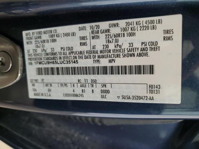 2020 FORD 1110 1FMCU9H65LUC35145