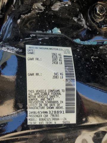2021 NISSAN ALTIMA SR - 1N4BL4CV4MN328891