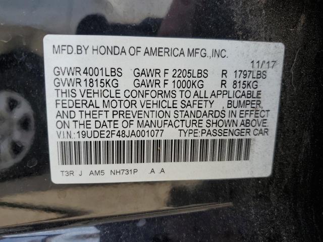 2018 ACURA ILX SPECIA 19UDE2F48JA001077