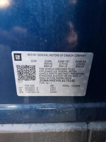 2020 CHEVROLET EQUINOX LT - 2GNAXKEV0L6175142