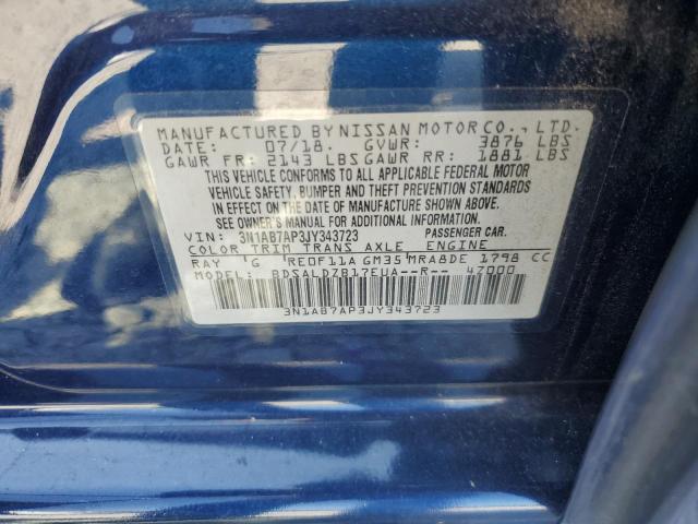 2018 NISSAN SENTRA S - 3N1AB7AP3JY343723