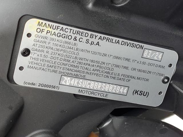 2024 APRILIA RS 660 ZD4KSUG08RS002844