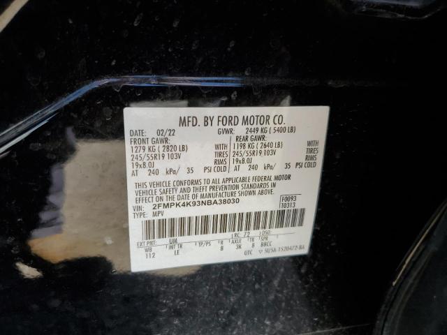 2022 FORD EDGE TITAN - 2FMPK4K93NBA38030