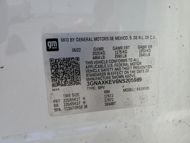 VIN 3GNAXKEV6NS205989 2022 Chevrolet Equinox, LT no.13