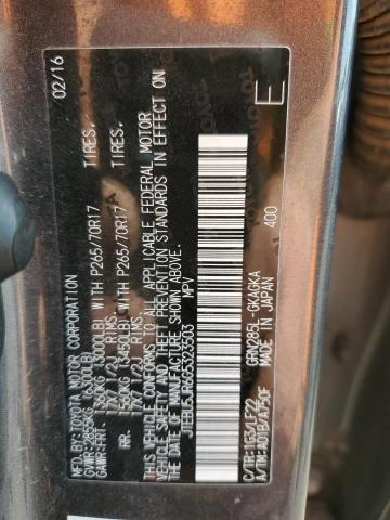 2016 TOYOTA 4RUNNER SR - JTEBU5JR6G5323503