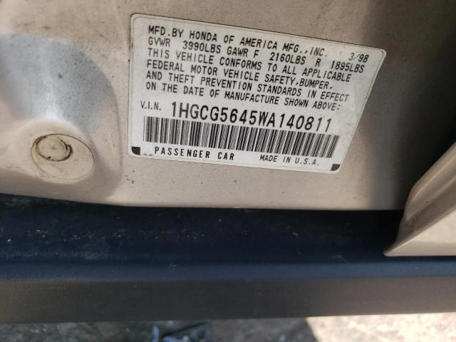 1998 HONDA ACCORD LX 1HGCG5645WA140811  68247424