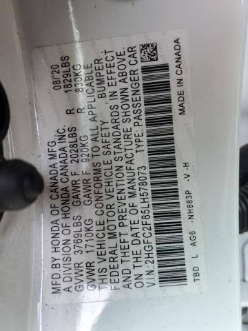 2020 HONDA CIVIC SPOR - 2HGFC2F85LH578073